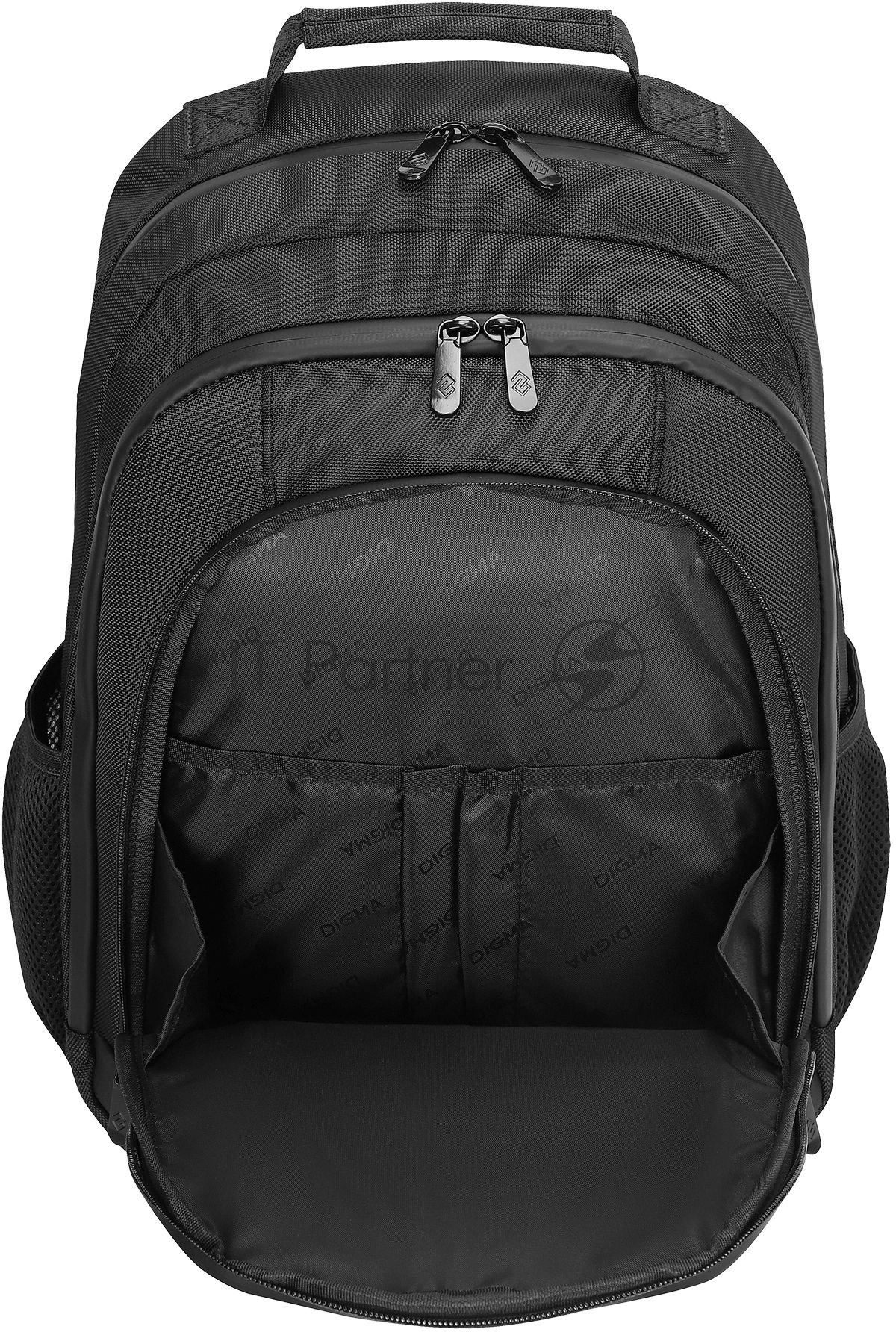 Рюкзак для ноутбука 15.6" Digma Stash S2 черный полиэстер (DGbP15S2BK)