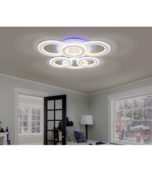 Потолочный светодиодный светильник FA8805 WH белый 174W 550*550*130 (ПДУ РАДИО 2.4)