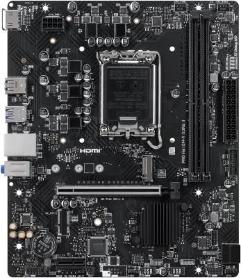 Материнская плата MSI PRO H610M-S DDR4 II, LGA1700, Intel H610, 2xDDR4, 2xSATA, 1xM.2 PCIe 3.0, 1xPCIe 4.0 x16, 1xPCIe 3.0 x1, 1xHDMI, 1x 1Gb LAN, 2xUSB 3.2 Gen1, 4xUSB 2.0, 3x3.5 мм, 7.1, microATX Материнская плата MSI PRO H610M-S DDR4 II, LGA1700, Intel H610, 2xDDR4, 2xSATA, 1xM.2 PCIe 3.0, 1xPCIe 4.0 x16, 1xPCIe 3.0 x1, 1xHDMI, 1x 1Gb LAN, 2xUSB 3.2 Gen1, 4xUSB 2.0, 3x3.5 мм, 7.1, microATX