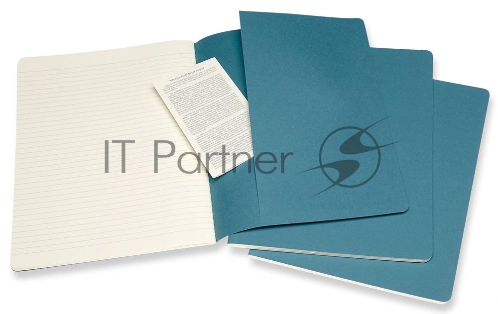Блокнот Moleskine CAHIER JOURNAL CH023B44 XLarge 190х250 мм, обложка картон, 120 страниц, нелинованный, голубой (3 шт)