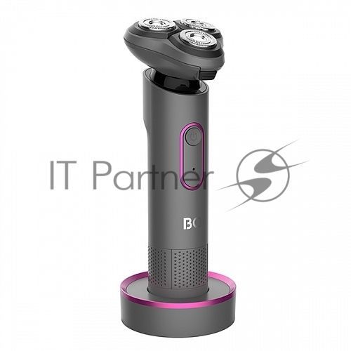 Бритва электрическая BQ SV1008 Gray-Pink. Мощность 5 Вт/Время зарядки 90 минут/Время беспроводной работы 90 минут/Влагозащита IPX6/Электропитание 110-240 В, 50-60 Гц/Ротационная головка бритвы/Мощный мотор/Индикатор заряда батареи/Портативная база для под