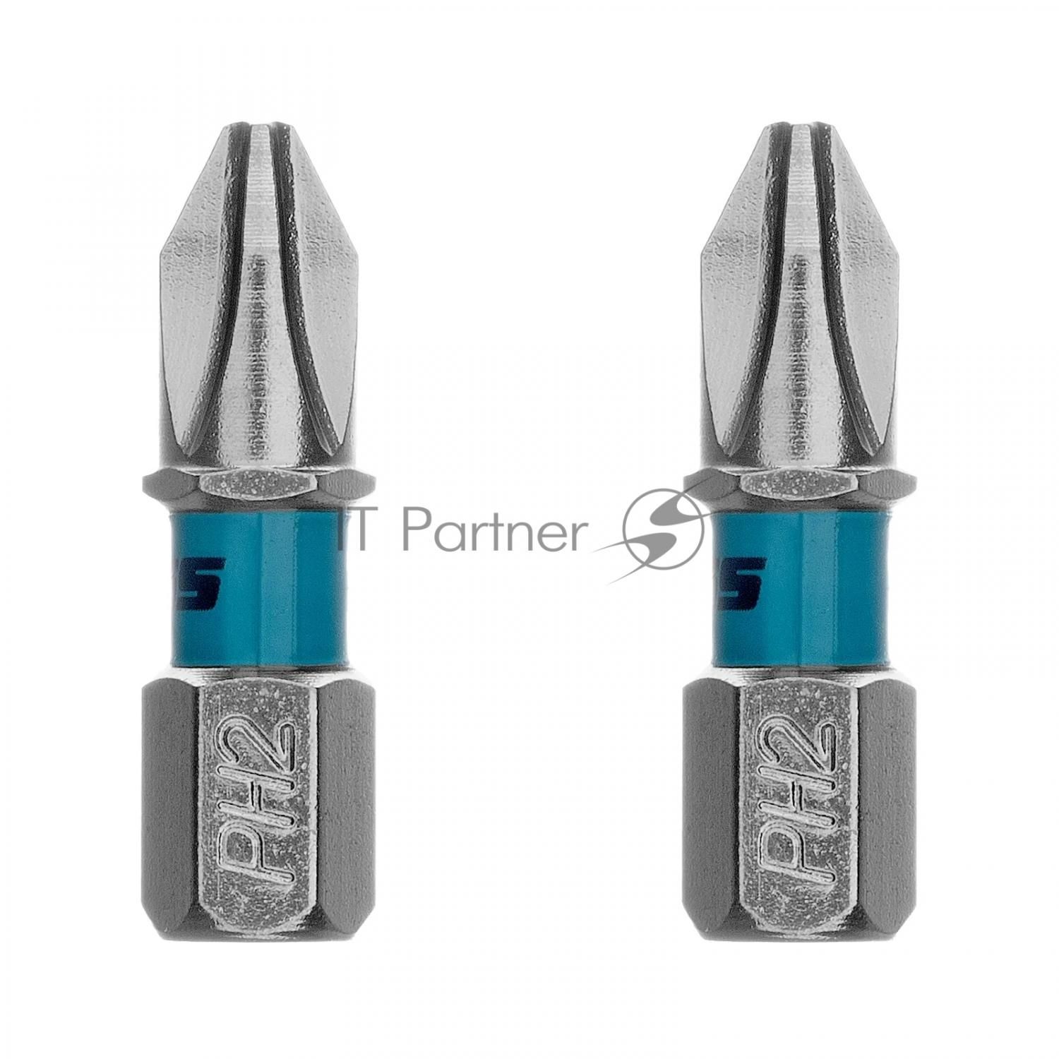 Бита Gross PH2х25мм, сталь S2, шестигр., 2 шт.