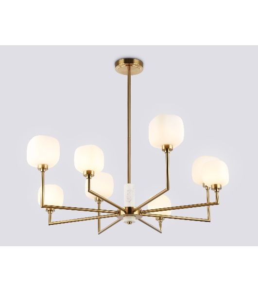 Люстра Ambrella light LH53017/8 BS/FR латунь/белый матовый G9*8 max 40W D830*680