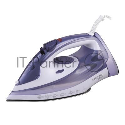 Утюг Coolfort CF-3409 сиреневый/белый, 3000 Вт, 150 г/мин, 360 мл