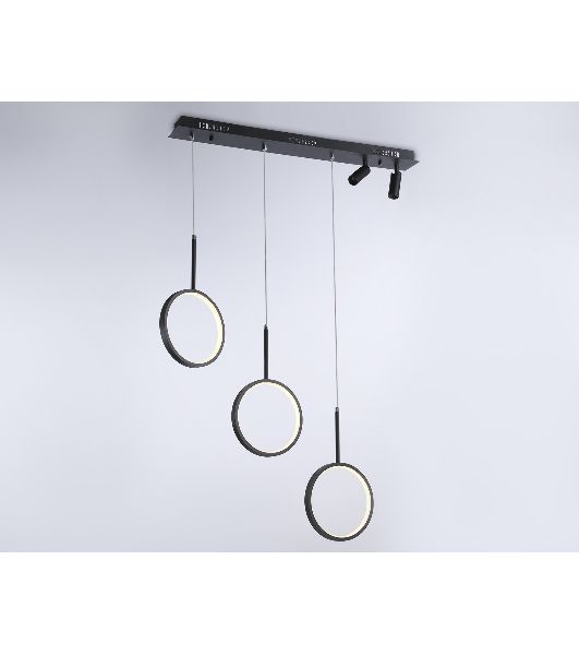 Светильник Ambrella light FL5278/3+2 BK черный 59W 3000K/4200K/6400K+4200K 800*20*1200 (ПДУ ИК)