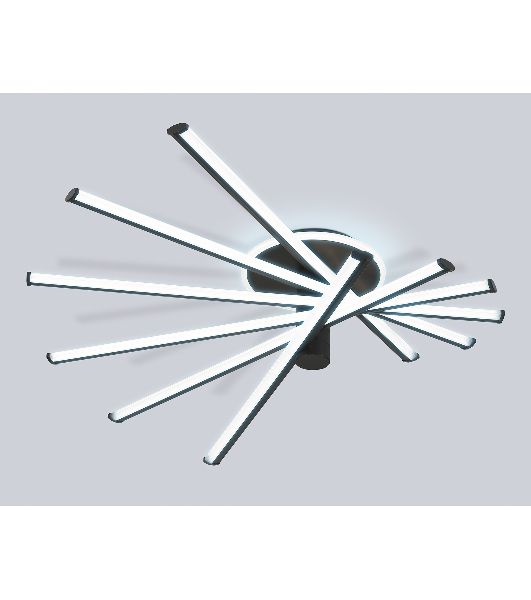 Потолочный светодиодный светильник Ambrella light FL6232 BK черный 96W 3000K-6400K 605*605*200 (ПДУ ИК)