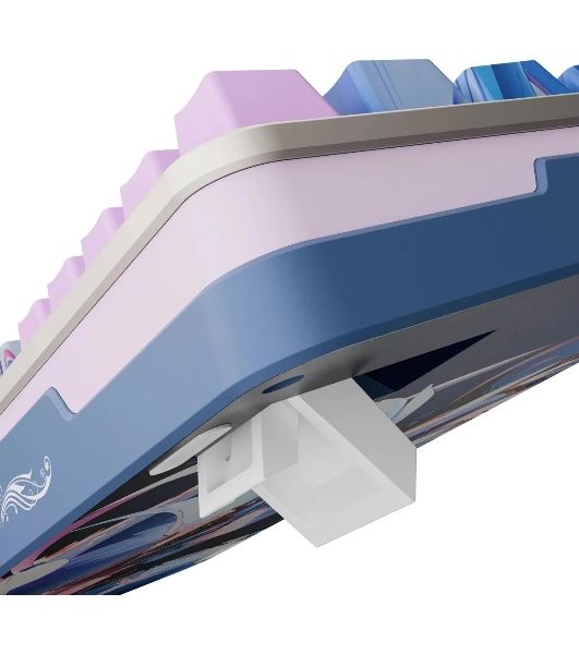 Клавиатура Redragon Flekact Pro гибридная, USB Type-A, Bluetooth, радиоканал, фиолетовый