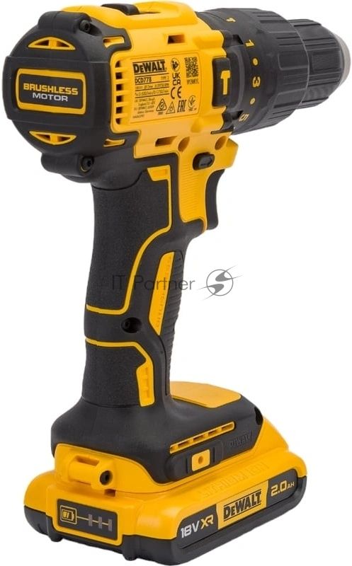 Дрель Dewalt Акку. удар. бесщеточная, 18В, 2 б DCD778D2T-QW