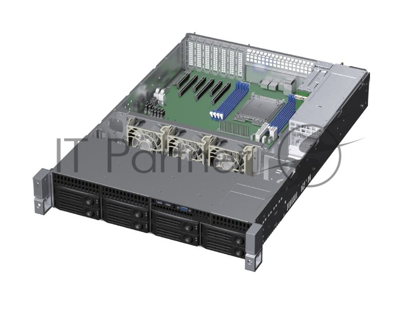 Серверный корпус 2U rackmount CS-R28-03P, EATX, ATX, Micro-ATX and Mini-ITX mb, 8*3.5" HS SAS/SATA, 12G BP, w/RPSU 1200w, no rails