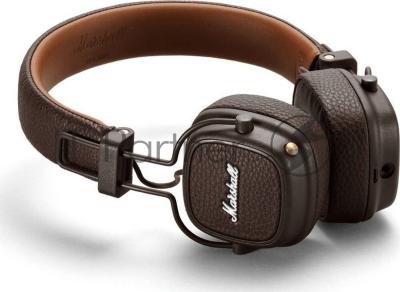 Беспроводные/проводные наушники Marshall Major IV коричневый, накладные, Bluetooth + проводной, беспроводная зарядка, до 80 ч