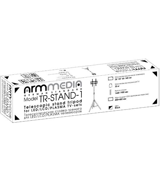 Подставка для телевизора Arm Media TR-STAND-1 черный 26"-55" макс.35кг напольный фиксированный