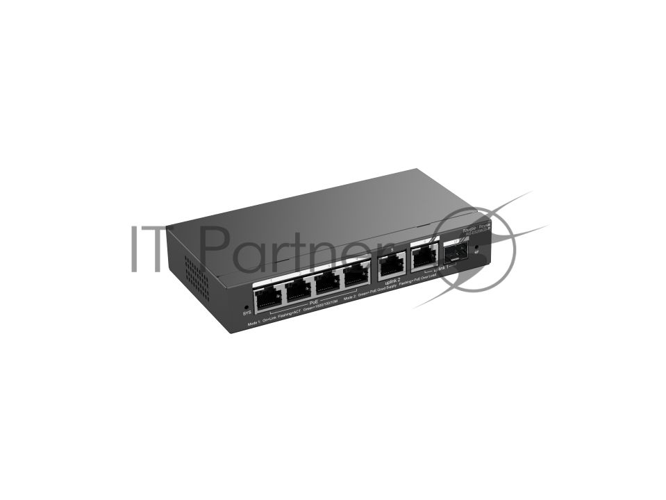 Коммутатор Ruijie Reyee RG-ES206GS-P, 4×1 Гбит/с PoE + 2×1 Гбит/с SFP, управляемый