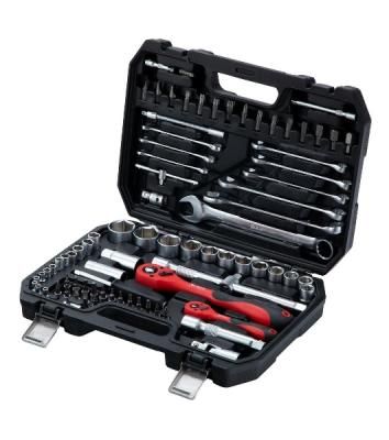 Набор инструментов, 1/2", 1/4", CrV, пластиковый кейс 82 предмета MTX