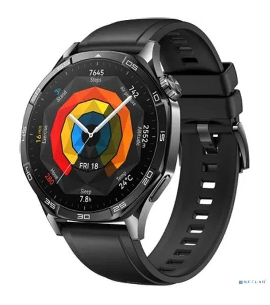 Умные часы Huawei Watch GT 5, 1.43" AMOLED, Bluetooth, NFC, GPS, IP69K, черный