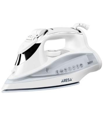 Утюг Aresa AR-3116 белый, 3150 Вт, 50 г/мин, 150 г/мин, 390 мл