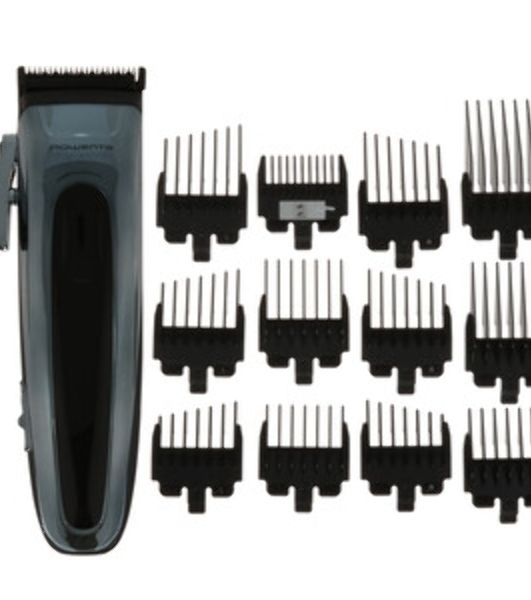 Машинка для стрижки Rowenta TN1551E0 серебристый/черный (насадок в компл:12шт)