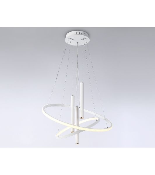 Подвесной светодиодный светильник Ambrella light FL5371/2+3 WH белый 93W 3000K/4200K/6400K+4200K D600/400*1200 (ПДУ ИК)