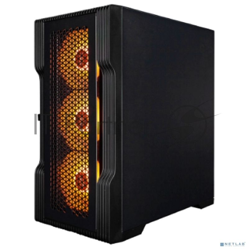 Компьютерный корпус 1STPLAYER TRILOBITE T3 ARGb черный mATX 4x120мм ARGb fans T3-BK-4F7