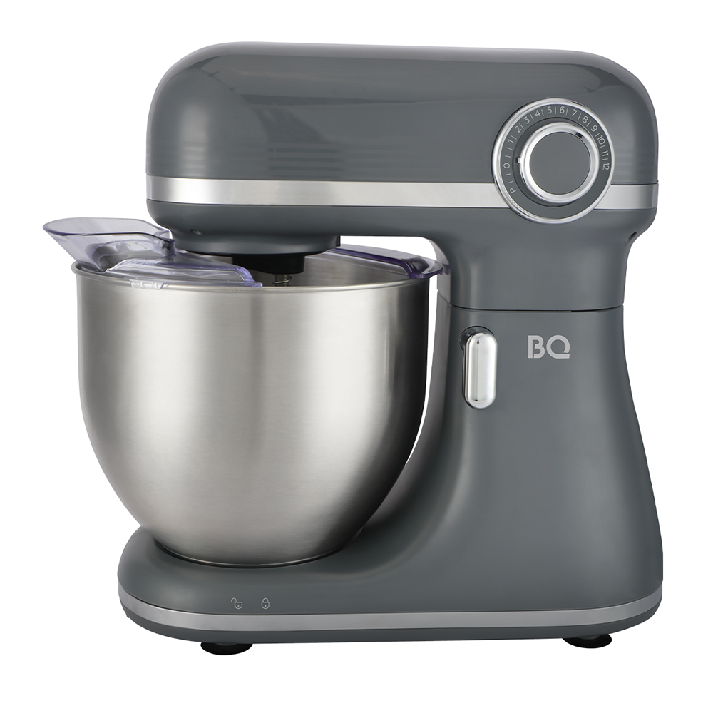 Миксер BQ PM1002 серый, стационарный, 2000 Вт, 7 л, 12 скоростей