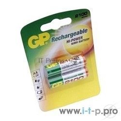 Аккумулятор GP Rechargeable NiMH 210AAHC 2100mAh AA (2 шт. в уп-ке)