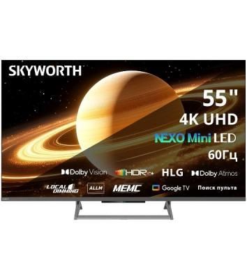 Телевизор Skyworth 55" 55X67H черный/серый Mini LED UHD 60Hz Smart TV Google TV 2GB/32GB