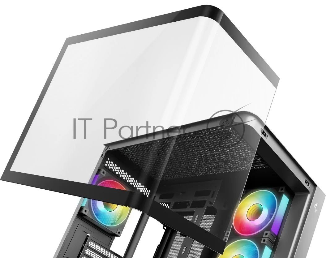 Корпус DeepCool CG530U 4F Black, Midi-Tower, чёрный, 4 x 120 мм
