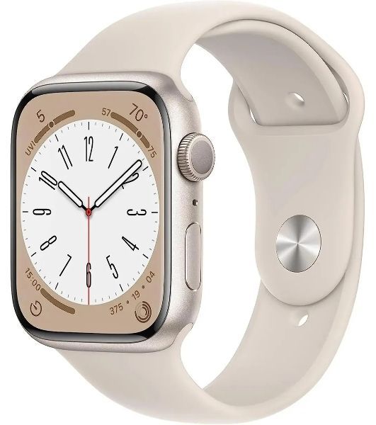 Умные часы Apple Watch Series 8 A2771, 1.9" OLED, Wi-Fi, Bluetooth, NFC, IP6X, сияющая звезда