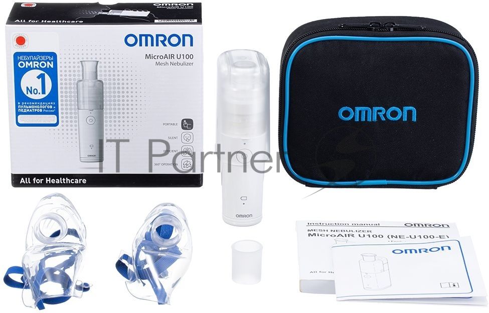 Ингалятор Omron U100 NE-U100-E ультразвуковой стационарный белый/серый