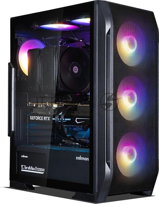Компьютерный корпус ZALMAN N7 PLUS V2, ATX, черный, WINDOW, 1xCombo (3.5” or 2.5”), 1 x 3.5”, 3 x 2.5”, 2xUSB2.0, 1xUSB3.0, FRONT 3x120мм RGB, REAR 1x120мм RGB, TOP 2x120мм RGB, SIDE 1x120мм