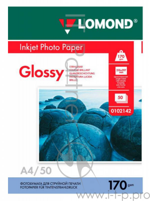 Фотобумага Lomond односторонная глянцевая 170 г/м2 A4/50л.