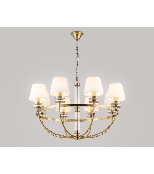 Люстра Ambrella light LH71253/8 BS/WH латунь/белый E14/8 max 40W D870*990