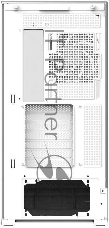 Компьютерный корпус ZALMAN P40 Prism Plus, ATX, белый, WINDOW, 3xCombo (3.5'' or 2.5"), 1xUSB TYPE-C, 2xUSB 3.0, SIDE 3x120мм ARGb, REAR 1x120мм ARGb
