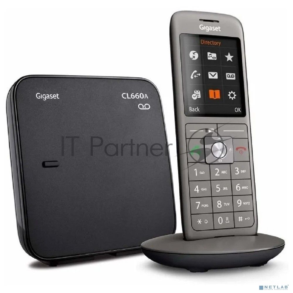 Радиотелефон Dect Gigaset CL660A черный автооветчик АОН