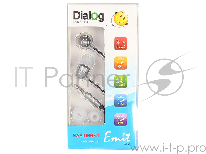 Проводные внутриканальные наушники Dialog EP-F55, серый