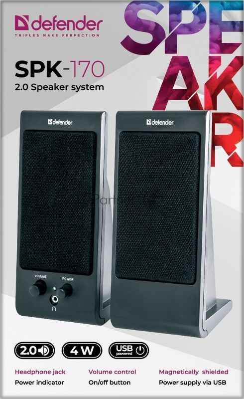Акустическая система Defender 4W черный SPK-170