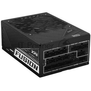 Блок питания XPG FUSION 1600 TITANIUM, 1600Вт, 80+ Titanium, 135мм, модульный, черный