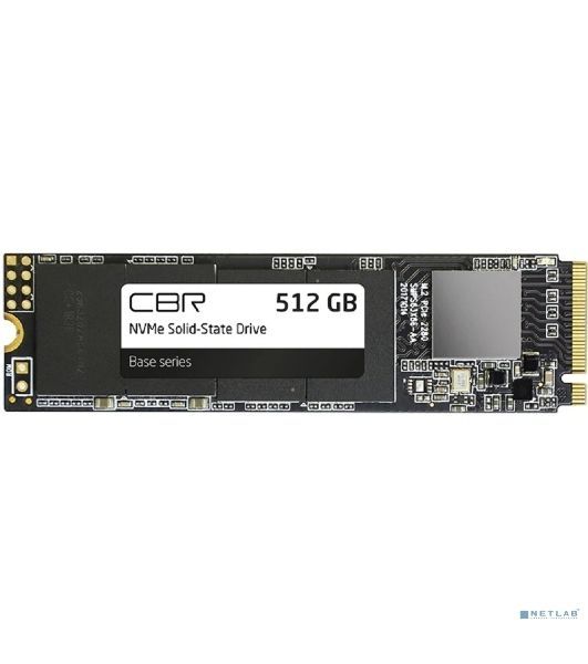 Внутренний SSD-накопитель CBR SSD-512GB-M.2-BS24b-AIO-V2, 512 GB, M.2 2280, PCIe 3.0 x4, NVMe 1.3, 3D TLC NAND [Сборка AiO] V2