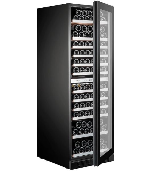 Винный шкаф Temptech ST180DRB-24 черный, 418 л, 2 отсека, 159 бут., класс G
