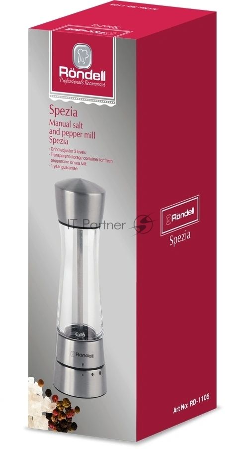Мельница для соли и перца Rondell RD-1105, стальной