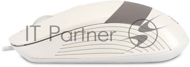 Мышь проводная Oklick 310M белый/серый, 2400 dpi, USB, кнопки - 4