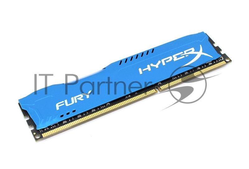 Оперативная память Kingston HyperX Fury Black Series, DDR3, 8Gb (1x8 GB), 1600 MHz, CL10, радиатор, черный