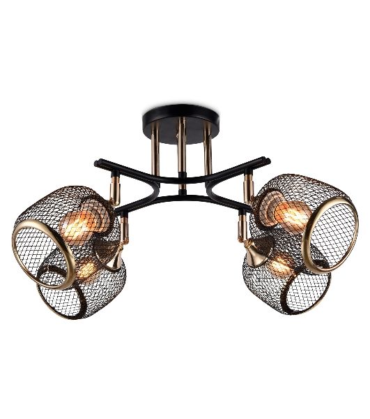 Светильник Ambrella light TR80177/4 BK/FGD черный/золото E27/4 max 40W D640*260