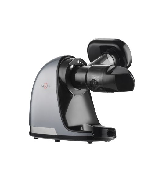 Соковыжималка Atvel PowerTwist J3 серый, шнековая горизонтальная, 150 Вт, 700 мл, электронное, реверс