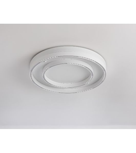 Потолочный светодиодный светильник Ambrella light FL5821 WH белый 55W 3000K/4200K/6400K D600*75 (без ПДУ)