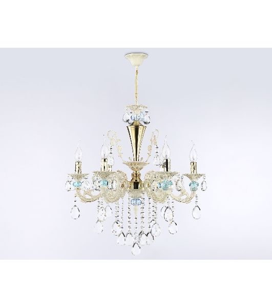 Светильник Ambrella light TR4923/6 GD/WH/BL золото/белый/голубой E14*6 max 40W D600*620
