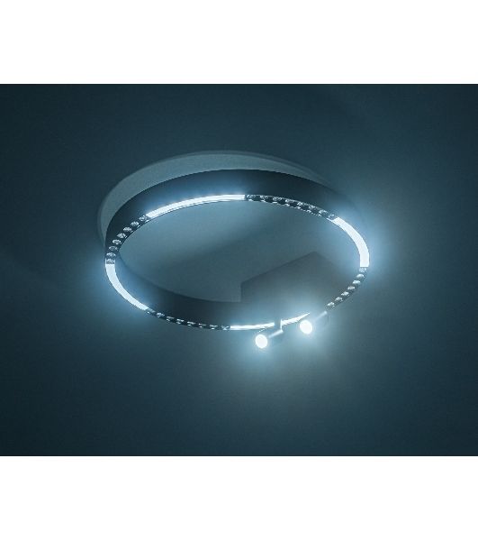Потолочный светодиодный светильник Ambrella light FL5806/1+2 BK черный 25W 3000K/4200K/6400K D400*95 (без ПДУ)