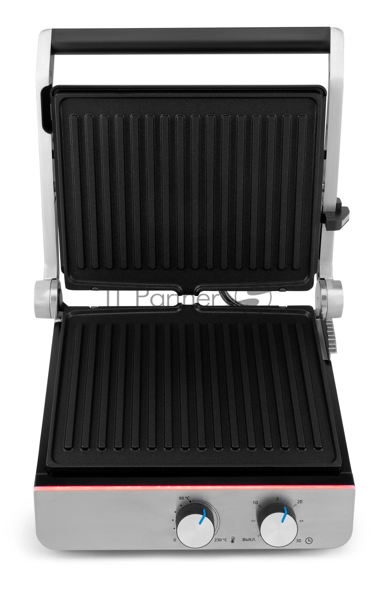 Гриль электрический Domfy Metal DSM-EG502 2200Вт черный/серебристый