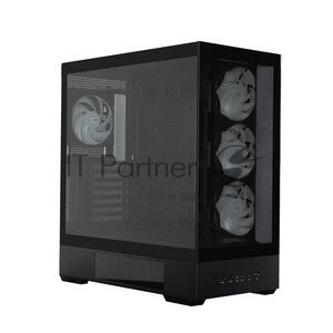 Компьютерный корпус ZALMAN P40 DS, ATX, черный, WINDOW, 9.1-inch LCD screen, 2xCombo(2.5” or 3.5”), 1x2.5”, 1xUSB TYPE-C, 2xUSB 3.0, SIDE 3x120мм ARGb, REAR 1x120мм ARGb