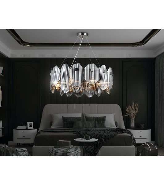 Светильник Ambrella light LH31203/8 SN/SM сатин никель/дымчатый E14*8 max 40W D650*270