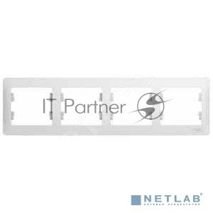 Рамка Schneider-electric GSL000104 Glossa 4-постовая, горизонтальная, белый